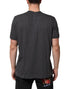 Dolce & Gabbana Grey Cotton V-Neck Logo Plaque Melange T-Shirt